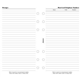 Filofax Organiseur personnel 133614 important numéro de téléphone
