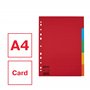 Esselte 100199 Lot de 20 intercalaires A4 avec onglets Rouge/multicolore Carton recyclé