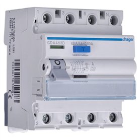 Hager CDA463D Disjoncteur différentiel FI 63 A