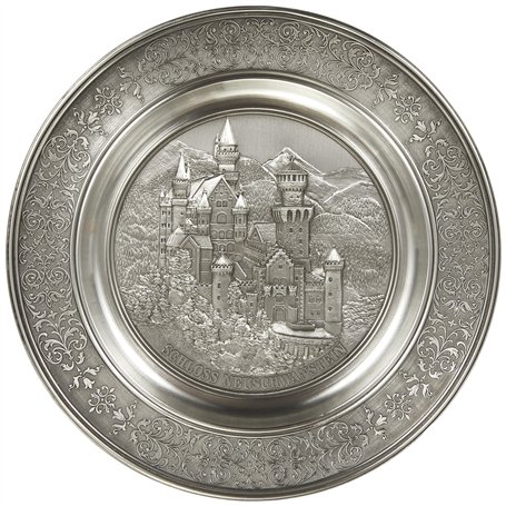 Artina 10084 Neuschwanstein Assiette décorative avec Motif du château de Neuschwanstein