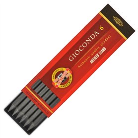 Koh-I-Noor Gioconda 4865/2B Lot de 6 mines graphite 5