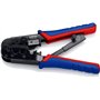 Knipex Pince à sertir pour fiches Western brunie, avec gaines bi-matière 190 mm (carte LS/blister) 97 51 10 SB