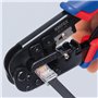 Knipex Pince à sertir pour fiches Western brunie, avec gaines bi-matière 190 mm (carte LS/blister) 97 51 10 SB