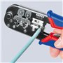 Knipex Pince à sertir pour fiches Western brunie, avec gaines bi-matière 190 mm (carte LS/blister) 97 51 10 SB