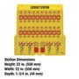 MASTER LOCK Station de Consignation [20 Cadenas] [4 Crochets] [48 Étiquettes] - Sécurité, Condamnation - 1484BP410