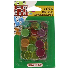 Kim'Play - Grands Classiques - 100 Pions Marque Loto Magnetiques
