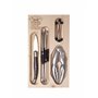 Laguiole Jean Dubost 97916 Coffret Set Fruits de Mer Couteau Huître 6 Curettes Homards 6 Pics 1 Pince Crabe