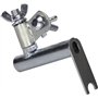 Adaptateur de truelle Marshalltown avec joint pivotant, rouge, relie le manche d'une truelle à main à un outil de lissage du sol
