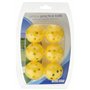 LONGRIDGE Balles d'airflow Jaunes Golf - Paquet de 6