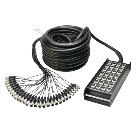 Adam Hall Cables K 28 C 30 - Câble Multipaire avec Boîtier de Scène 24/4 30 m