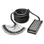 Adam Hall Cables K 28 C 30 - Câble Multipaire avec Boîtier de Scène 24/4 30 m