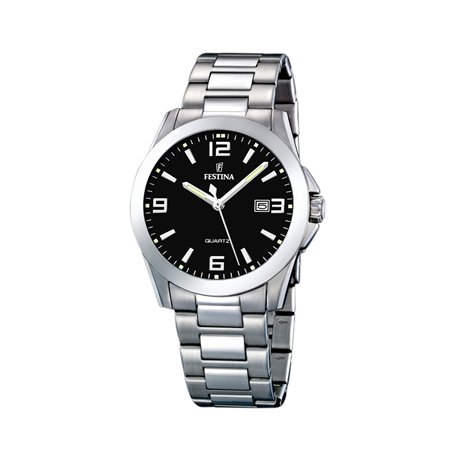 Montre FESTINA pour Homme F16376/4 Acero Clasico Boîtier en Acier Inoxydable Gris Bracelet en Acier Inoxydable Gris