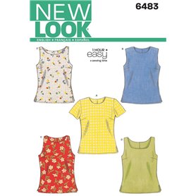 New Look NL6483 Patron de Couture Débardeur + T-Shirt 22 x 15 cm