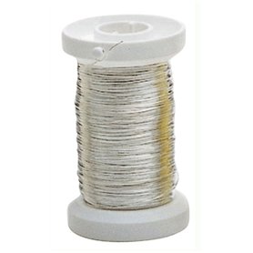 Glorex 6 2220 109 Fil argenté avec Noyau de cuivre plaqué Argent 0