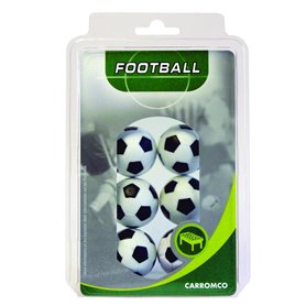 Carromco - Balles baby-foot - Noir/blanc - Lot de 6