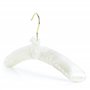 Hangerworld 4 Cintres 43cm Élégants Rembourrés en Satin Ivoire avec Nœud pour Vêtements Adultes Robes