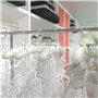 Hangerworld 4 Cintres 43cm Élégants Rembourrés en Satin Ivoire avec Nœud pour Vêtements Adultes Robes