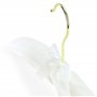 Hangerworld 4 Cintres 43cm Élégants Rembourrés en Satin Ivoire avec Nœud pour Vêtements Adultes Robes