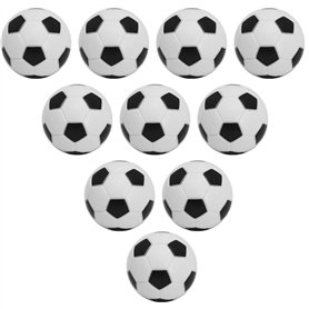 EYEPOWER Balles Baby Foot Ensemble de 10 pièces | Balle en Plastique Dur antidérapant 31mm 16g | Ballons de Football en Miniatur