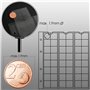 Prophila Reliure pour des Monnaies avec 4 Feuilles pour 110 pièces de Monnaie Noir
