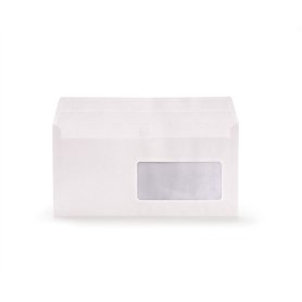Oxford 100102009 Boîte de 500 Enveloppes auto-adhésives format 110 x 220 mm avec fenêtre 45 x 100 mm Blanc