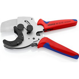 KNIPEX Coupe-tubes pour tubes multicouche et tubes en plastique avec gaines bi-matière zinguée 26 - 40 mm 90 25 40
