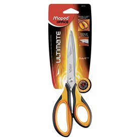 Maped - Ciseaux Ultimate 21 cm ambidextres - Ciseaux asymétriques - Anneaux Ergonomiques - Qualité de coupe et confort extrême -