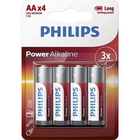 Philips - Power Alkaline - AA Batterie - Pack de 4