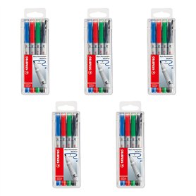 STABILO OHPen - Marqueur - Lot x 5 pochettes x 4 stylos marqueurs encre non-permanente - pointe médium 1 mm