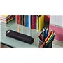 Alassio 43041 Trousse ronde en cuir nappa avec fermeture éclair Noir env. 19 x 3,5 cm
