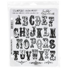 Tim Holtz Lot de tampons en Caoutchouc Motif Cirque Alpha 17