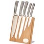 Pradel Jean Dubost 18521 Bloc Météor en Bambou Véritable + 5 Couteaux de Cusine Inox