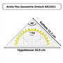 GEOtec GEOflex Équerre géométrique en plastique 16 cm Transparent