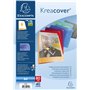 EXACOMPTA Lot de 12 Protèges document personnalisable PP Kreacover 80 vues Coloris Aléatoire