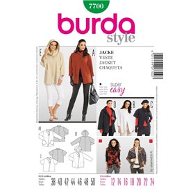 Burda B7700 Patron de Couture Veste 19 x 13 cm