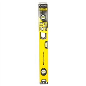 STANLEY 1-43-524 Niveau 60 cm - Gamme FATMAX - Structure en Aluminium Renforcé- 3 Fioles Haute Visibilité - 2 Semelles Usinées -