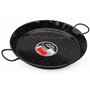 La Valenciana Poêle à paëlla en Acier émaillé Compatible avec Plaque à Induction Poignées en céramique Noir 38 cm