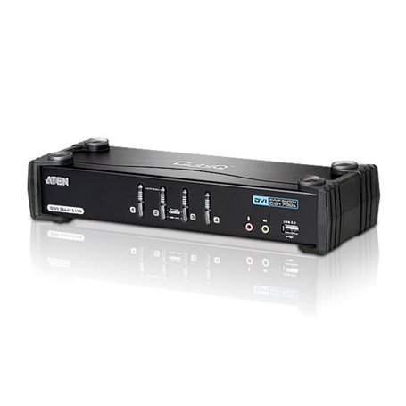 Aten CS1784A-AT-G Commutateur KVMP USB/DVI Noir