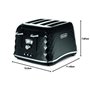 DeLonghi Pf Brillante 4 tranches pain noir de jais