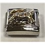 Quiges - Module de breloque de style italien de 9 mm en acier inoxydable et zircone - Horoscope Capricorne pour bracelets italie