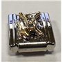 Quiges - Module de breloque de style italien de 9 mm en acier inoxydable et zircone - Horoscope Capricorne pour bracelets italie