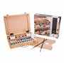 Van Gogh couleurs à l'huile, 10x40ml Tubes + Accessoires, Coffret en bois Set de base