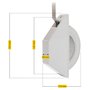 Schellenberg 50505 Mini Enrouleur de sangle, prise jusqu'à la moitié Blanc