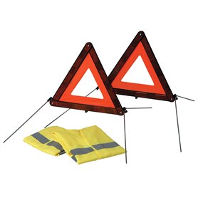 Sumex 2707125 Kit de 2 Triangles et 2 Gilets de Sécurité E11