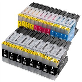 20 cartouches d'encre XL Brother LC1220 LC1240 pour Brother MFC 430 625 825 6510 6710 6910 MFC-J625DW MFC-J430W MFC J825DW MFC J