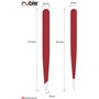 Rubis Pince à Épiler Professionnelle Set - Pincettes en Acier Inoxydable pour l'épilation des Sourcils - Slant / Pointue