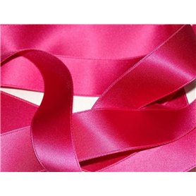 Ruban Satin Luxe Double Face 25 mm Coloris Rose Fuschia 2 Mètres