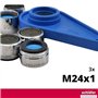 10055110 Schläfer | Aérateur de robinet pivotant universel, filtre en acier inoxydable et ABS pour robinets M22/M24 avec clé mul