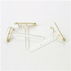 Floristrywarehouse Lot de 50 Clips pour Corsage Transparent 4
