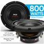 Pyle Subwoofer Voiture - Haut-parleur audio - Cône en Papier Non Pressé de 20,3 cm-Double Bobine Mobile avec Impédance de 4 Ohms